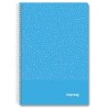 IMPREX CUADERNO ESPIRAL TAPA PP FOLIO 80H 90GR 4X4 AZUL