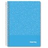 IMPREX CUADERNO ESPIRAL TAPA PP A5 80H 90GR 4X4 AZUL