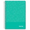 IMPREX CUADERNO ESPIRAL TAPA PP A5 80H 90GR 4X4 VERDE