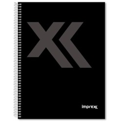 IMPREX CUADERNO ESPIRAL TAPA FORRADA A5 80H 90GR 4X4 NEGRO