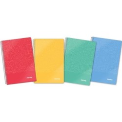 IMPREX CUADERNO ESPIRAL TAPA PP FOLIO 80H 90GR HORIZONTAL COLORES SURTIDOS