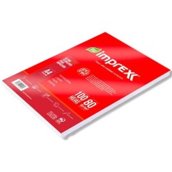IMPREX PAQUETE 100H A4 80GR LISO PAPEL BLANCO