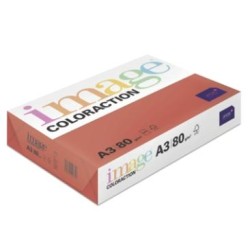 IMAGE PAPEL REPROGRÁFICO COLORACTION DIN A3 80GR PAQUETE 500H ROJO CORAL -CAJA 5 UD-