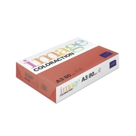 IMAGE PAPEL REPROGRÁFICO COLORACTION DIN A3 80GR PAQUETE 500H ROJO CORAL -CAJA 5 UD-