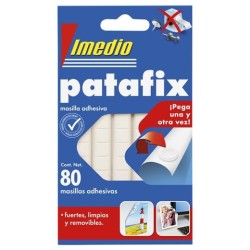 IMEDIO MASILLA DE FIJACIÓN PATAFIX ADHESIVO BLANCO REMOVIBLE 80 PASTILLAS