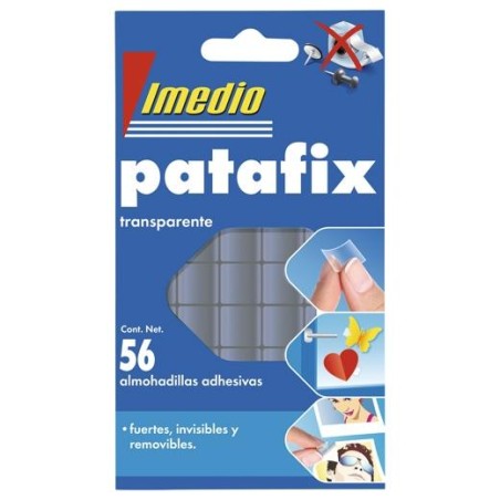 IMEDIO ALMOHADILLAS ADHESIVAS PATAFIX DOBLE CARA TRANSPARENTE 56 PASTILLAS