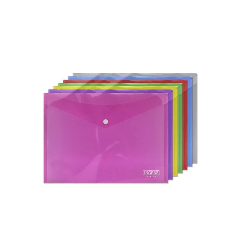 INGRAF SOBRE PORTADOCUMENTOS CON BROCHE A4 COLORES SURTIDOS