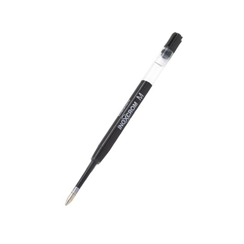 INOXCROM CARGA BOLÍGRAFO CUERPO TRANSPARENTE 1.0MM NEGRO