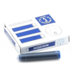 INOXCROM CARTUCHO TINTA ESTILOGRÁFICA AZUL CAJA 6 UD