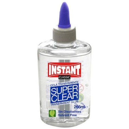 INSTANT COLA LÍQUIDA SUPERCLEAR PARA DECORACIÓN BOTELLA 266ML TRANSPARENTE
