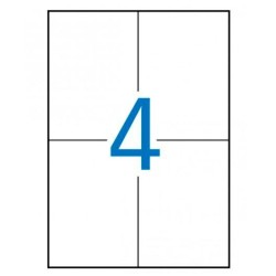 APLI ETIQUETAS ADHESIVAS 105X148MM INKJET/LÁSER C/RECTOS 4 X 100H BLANCO