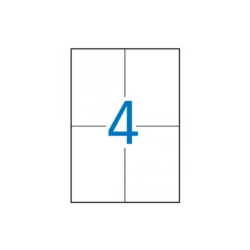 APLI ETIQUETAS ADHESIVAS 105X148MM INKJET/LÁSER C/RECTOS 4 X 100H BLANCO