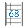 APLI ETIQUETAS ADHESIVAS 48,5X16,9MM INKJET/LÁSER C/RECTOS 68 X 100H BLANCO