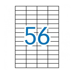 APLI ETIQUETAS ADHESIVAS 52,5X21,2MM INKJET/LÁSER C/RECTOS 56 X 100H BLANCO