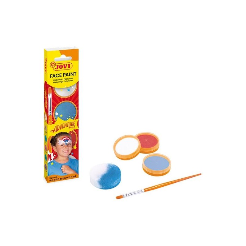 JOVI MAQUILLAJE CREMA ESTUCHE 3 BOTES 8ML + ACCESORIOS ADVENTURE