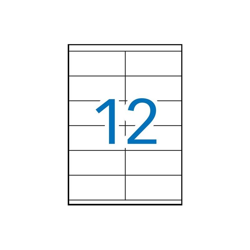 APLI ETIQUETAS ADHESIVAS 105X48MM INKJET/LÁSER C/RECTOS 12 X 100H BLANCO