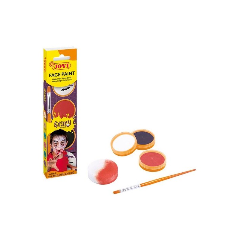 JOVI MAQUILLAJE CREMA ESTUCHE 3 BOTES 8ML + ACCESORIOS SCARY