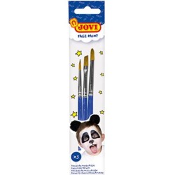 JOVI BOLSA DE MAQUILLAJE CON 3 PINCELES (PLANO, FINO, REDONDO)