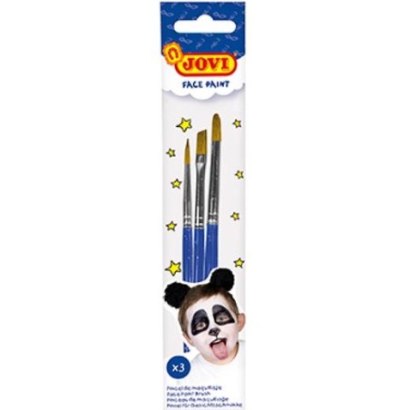 JOVI BOLSA DE MAQUILLAJE CON 3 PINCELES (PLANO, FINO, REDONDO)