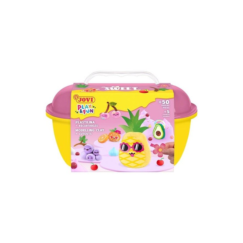 JOVI PLASTILINA + ACCESORIOS PLAY&FUN COFRE SWEET