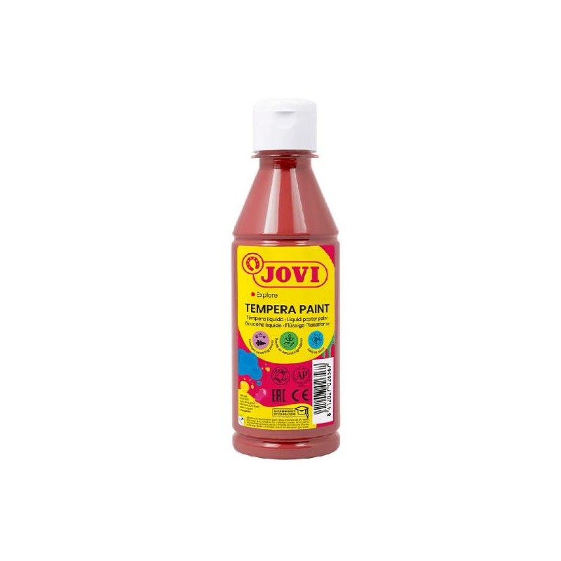 JOVI TÉMPERA LÍQUIDA MARRÓN BOTELLA DE 250ML