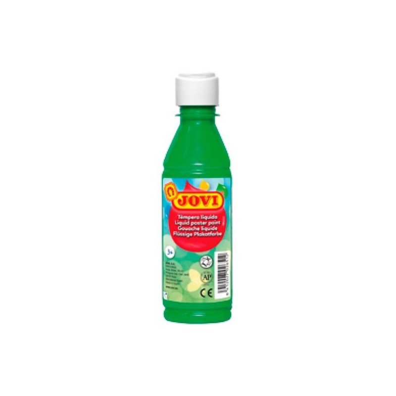 JOVI TÉMPERA LÍQUIDA VERDE MEDIO BOTELLA DE 250ML