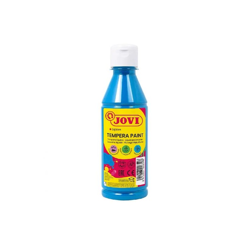 JOVI TÉMPERA LÍQUIDA AZUL CYAN BOTELLA DE 250ML