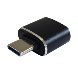 AISENS MINI ADAPTADOR USB 3.1 GEN2 3A TIPO USB-C/M - A/H NEGRO