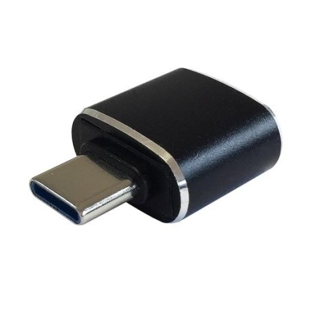 AISENS MINI ADAPTADOR USB 3.1 GEN2 3A TIPO USB-C/M - A/H NEGRO