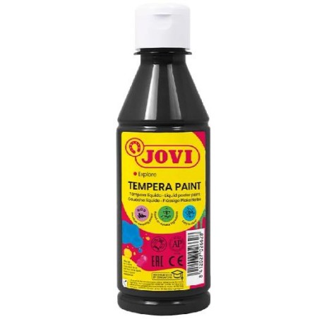 JOVI TÉMPERA LÍQUIDA NEGRO BOTELLA DE 250ML
