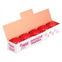 JOVI TÉMPERA ESCOLAR ESTUCHE 5 BOTES BERMELLÓN DE 35ML