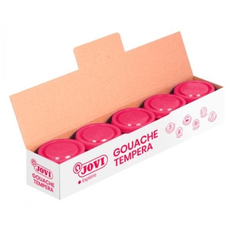 JOVI TÉMPERA ESCOLAR ESTUCHE 5 BOTES MAGENTA DE 35ML