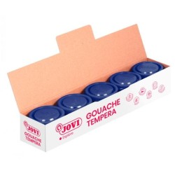 JOVI TÉMPERA ESCOLAR ESTUCHE 5 BOTES AZUL OSCURO DE 35ML