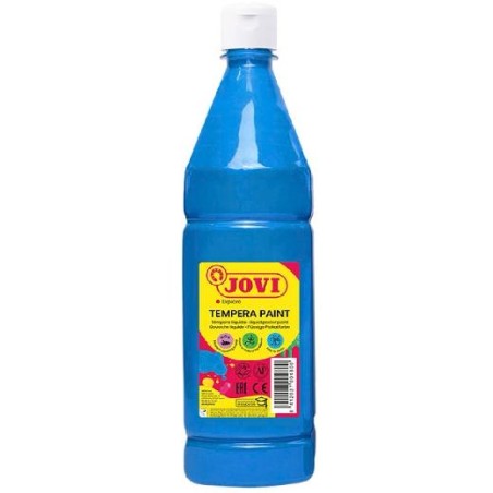 JOVI TÉMPERA LÍQUIDA PAINT AZUL CYAN BOTELLA 1000ML