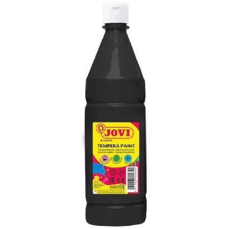 JOVI TÉMPERA LÍQUIDA PAINT NEGRO BOTELLA 1000ML