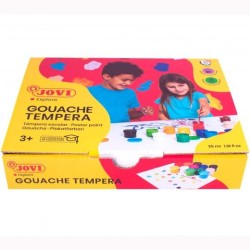 JOVI ESTUCHE 12 BOTES 35ML TÉMPERA GOUACHE + PINCEL C/SURTIDOS