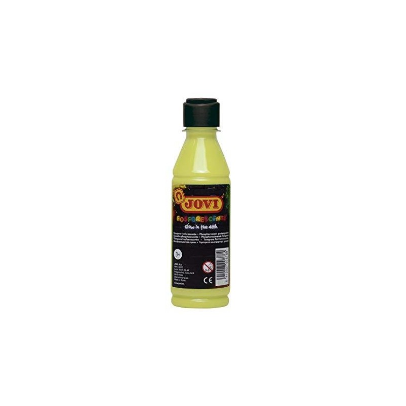 JOVI TÉMPERA FOSFORESCENTE AMARILLO BOTELLA DE 250ML