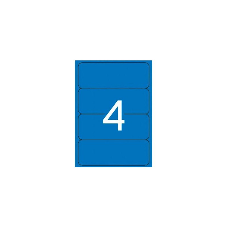 APLI ETIQUETAS ADHESIVAS ESPECIAL ARCHIVO 190X61MM INKJET/LÁSER C/ROMOS 4 X 20H AZUL