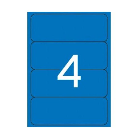 APLI ETIQUETAS ADHESIVAS ESPECIAL ARCHIVO 190X61MM INKJET/LÁSER C/ROMOS 4 X 20H AZUL