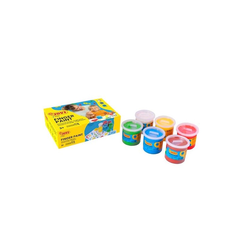JOVI PINTURA DE DEDOS ESTUCHE 6 BOTES 125ML C/SURTIDOS