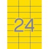 APLI ETIQUETAS ADHESIVAS 70X37MM INKJET/LÁSER C/RECTOS 24 X 20H AMARILLO FLUORESCENTE