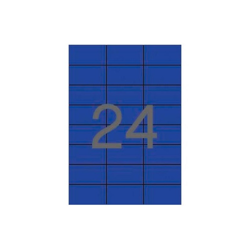 APLI ETIQUETAS ADHESIVAS 70X37MM INKJET/LÁSER C/RECTOS 24 X 20H AZUL