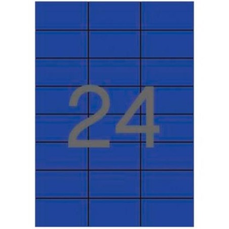 APLI ETIQUETAS ADHESIVAS 70X37MM INKJET/LÁSER C/RECTOS 24 X 20H AZUL