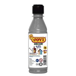 JOVI PINTURA PLÁSTICA JOVIDECOR ACRYL BOTELLA DE 250ML PLATA