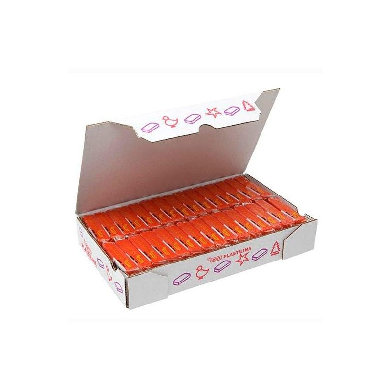 JOVI PLASTILINA SCHOOL PASTILLA 50GR NARANJA CAJA 30 UD