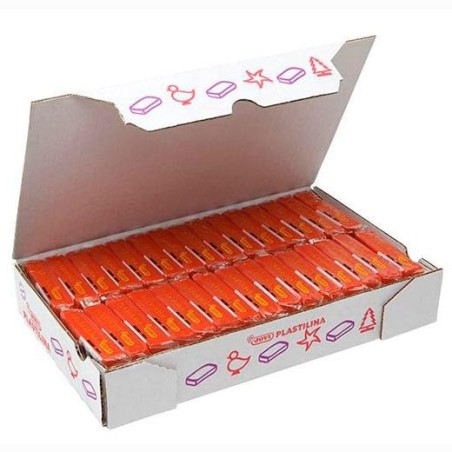 JOVI PLASTILINA SCHOOL PASTILLA 50GR NARANJA CAJA 30 UD