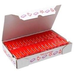 JOVI PLASTILINA SCHOOL PASTILLA 50GR ROJO CAJA 30 UD