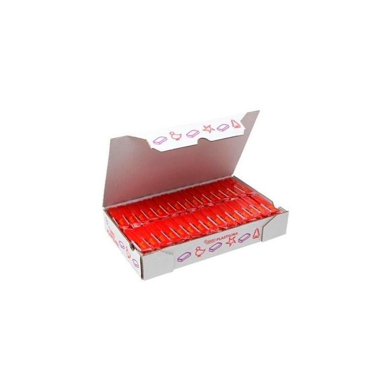 JOVI PLASTILINA SCHOOL PASTILLA 50GR ROJO CAJA 30 UD