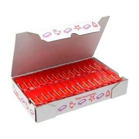 JOVI PLASTILINA SCHOOL PASTILLA 50GR ROJO CAJA 30 UD