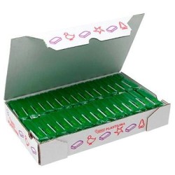 JOVI PLASTILINA SCHOOL PASTILLA 50GR VERDE OSCURO CAJA 30 UD